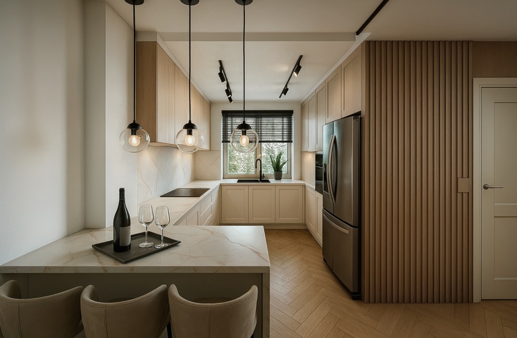 Nowoczesna kuchnia - projekt CREO